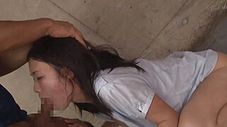 Jav Student Deep Throated Then Anal Enema Squirts Out As She Fucks In Car Park